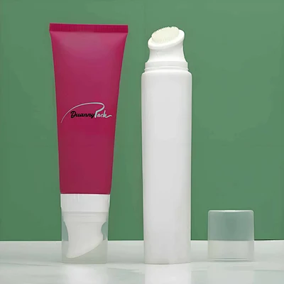 Cosmetic Tube with Silicone Brush